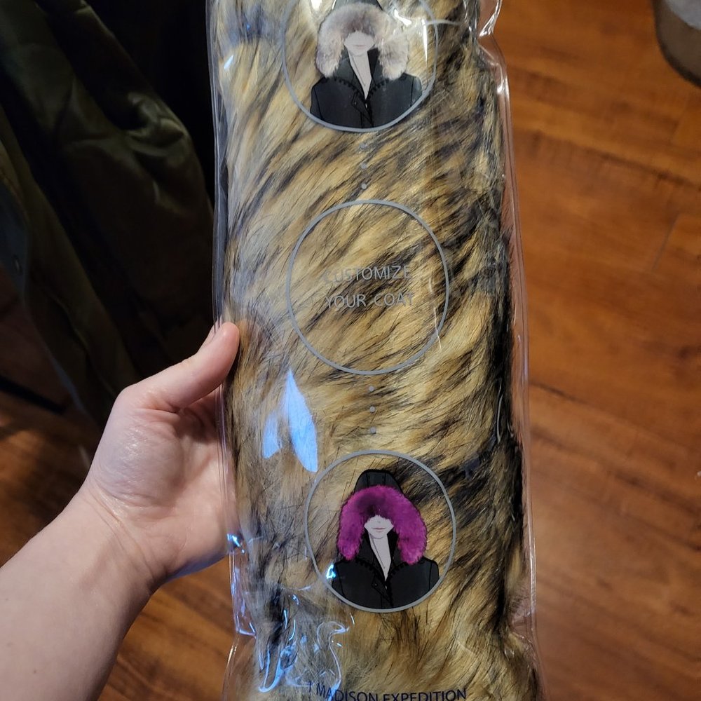 Customizable Faux-Fur-Trim Anorak Coat - Picture 6 of 8